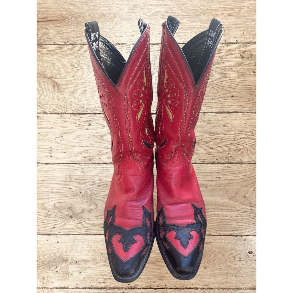 Rare Vintage ACME leather Western boots 7M - Picture 2 of 11
